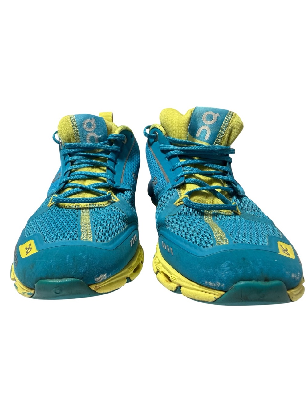 On Cloud Cloudflyer Blue/ Yellow Maui/ Lemon Running Shoes Womens Size 6.5 - Picture 3 of 7